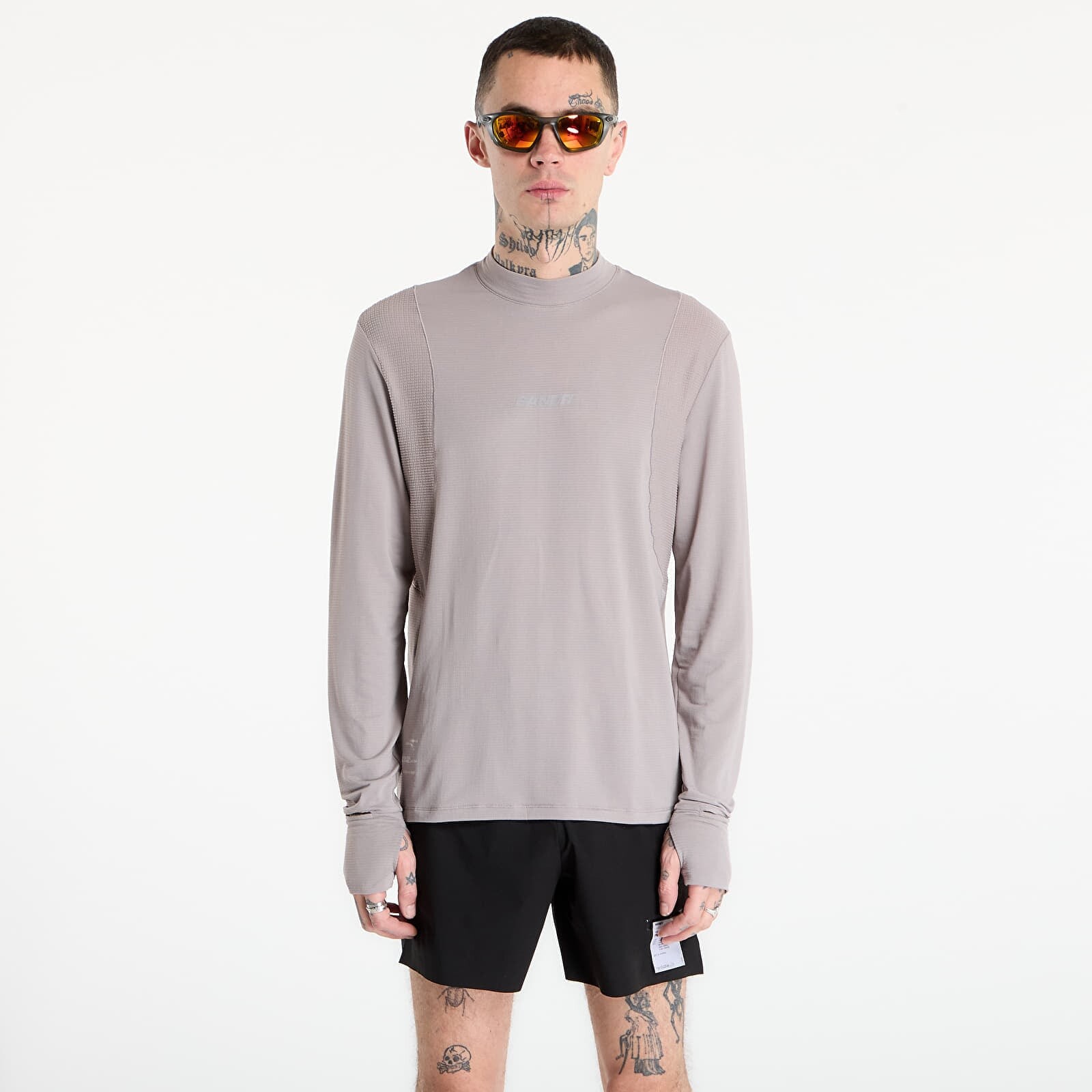 Tričko BANDIT AuraGrid™ Mockneck Long Sleeve Zinc XL