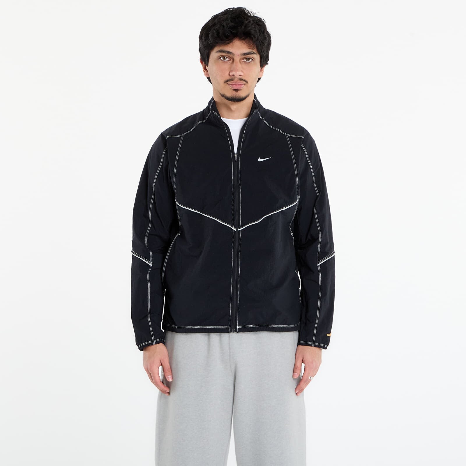 Bunda Nike Retro Men's Dri-FIT Track Jacket Black/ Black/ Black/ Reflective Silv L