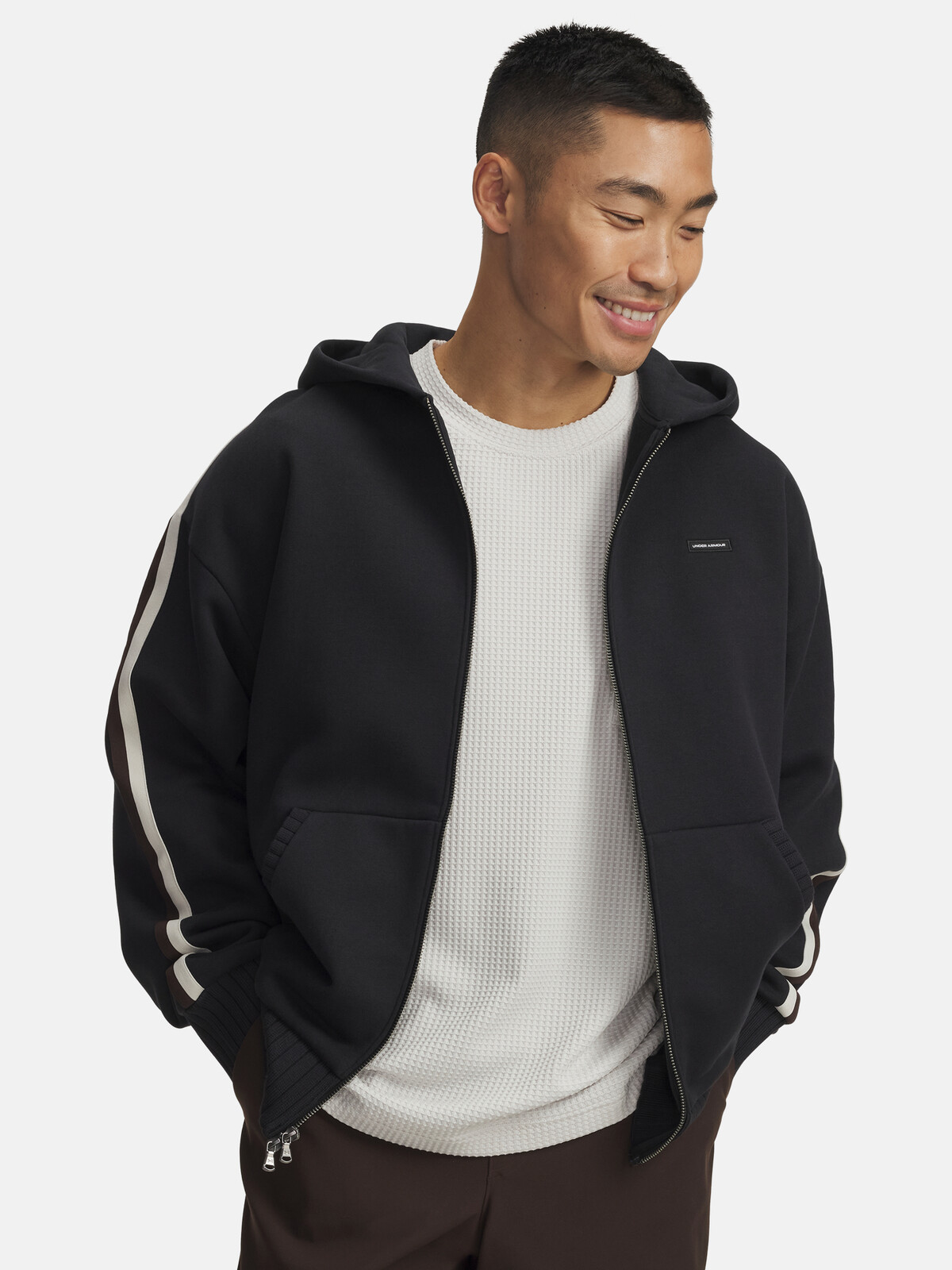 Pánska mikina Under Armour UA Icon Heavy Rib FZ-BLK