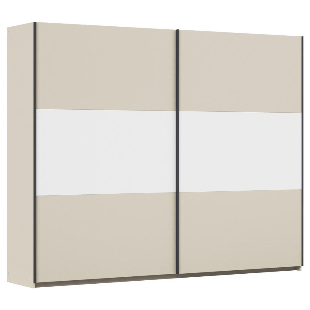 Rauch Möbel ŠAT. SKRIŇA S POSUV. DVERAMI, biela, šampanská, 261/210/59 cm