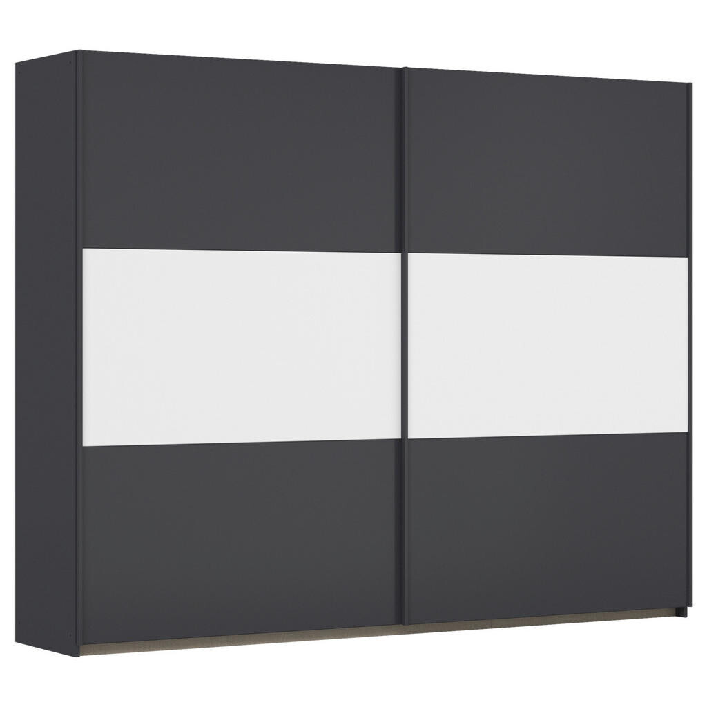 Rauch Möbel ŠAT. SKRIŇA S POSUV. DVERAMI, sivá, biela, 261/210/59 cm