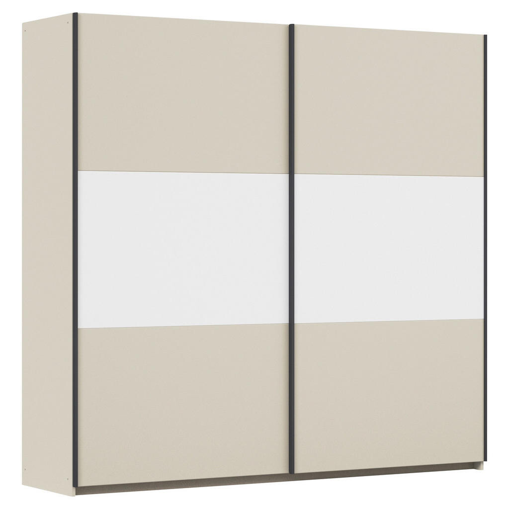 Rauch Möbel ŠAT. SKRIŇA S POSUV. DVERAMI, biela, hliníková, šampanská, 218/210/59 cm