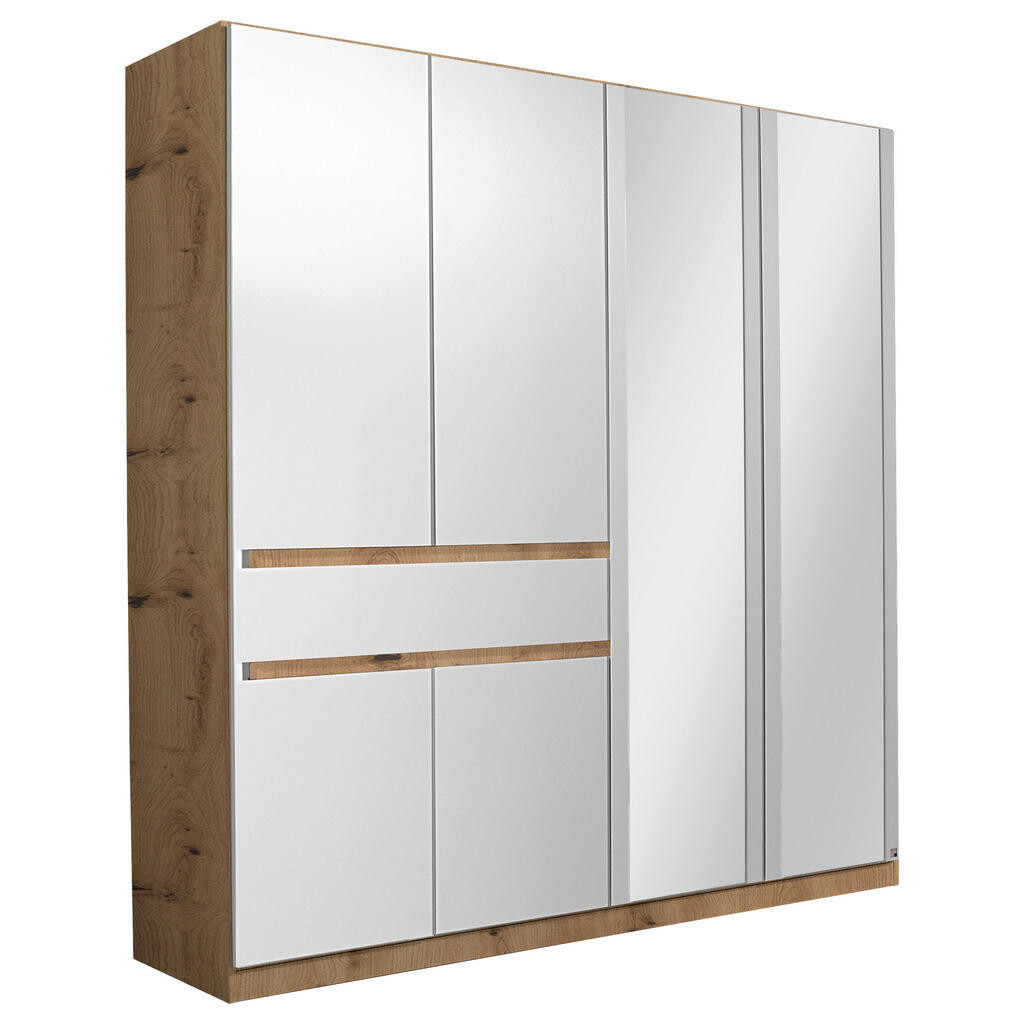 Rauch Möbel ŠATNÍKOVÁ SKRIŇA, biela, dub artisan, 181/197/54 cm