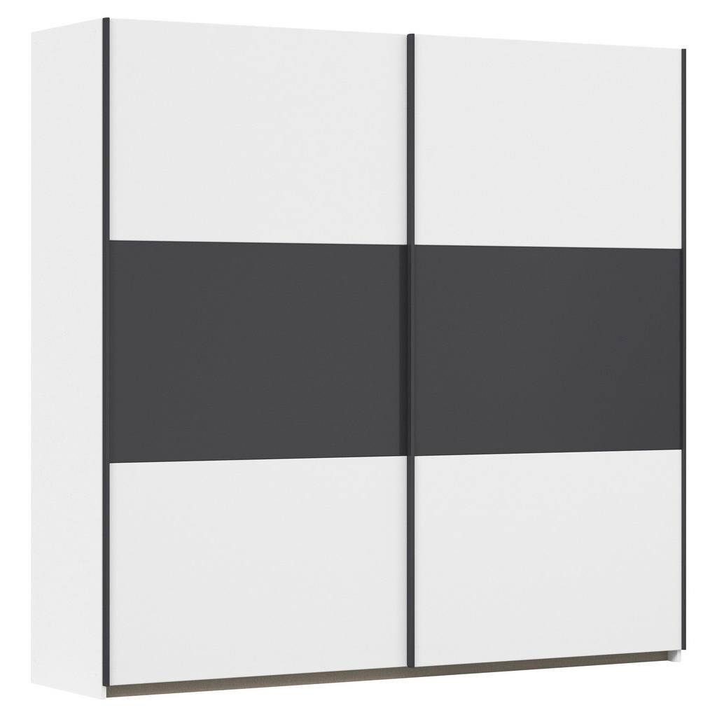 Rauch Möbel ŠAT. SKRIŇA S POSUV. DVERAMI, sivá, biela, 218/210/59 cm