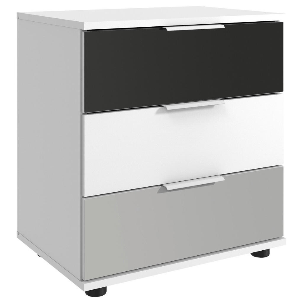 MID.YOU NOČNÝ STOLÍK, sivá, biela, svetlosivá, 52/58/38 cm