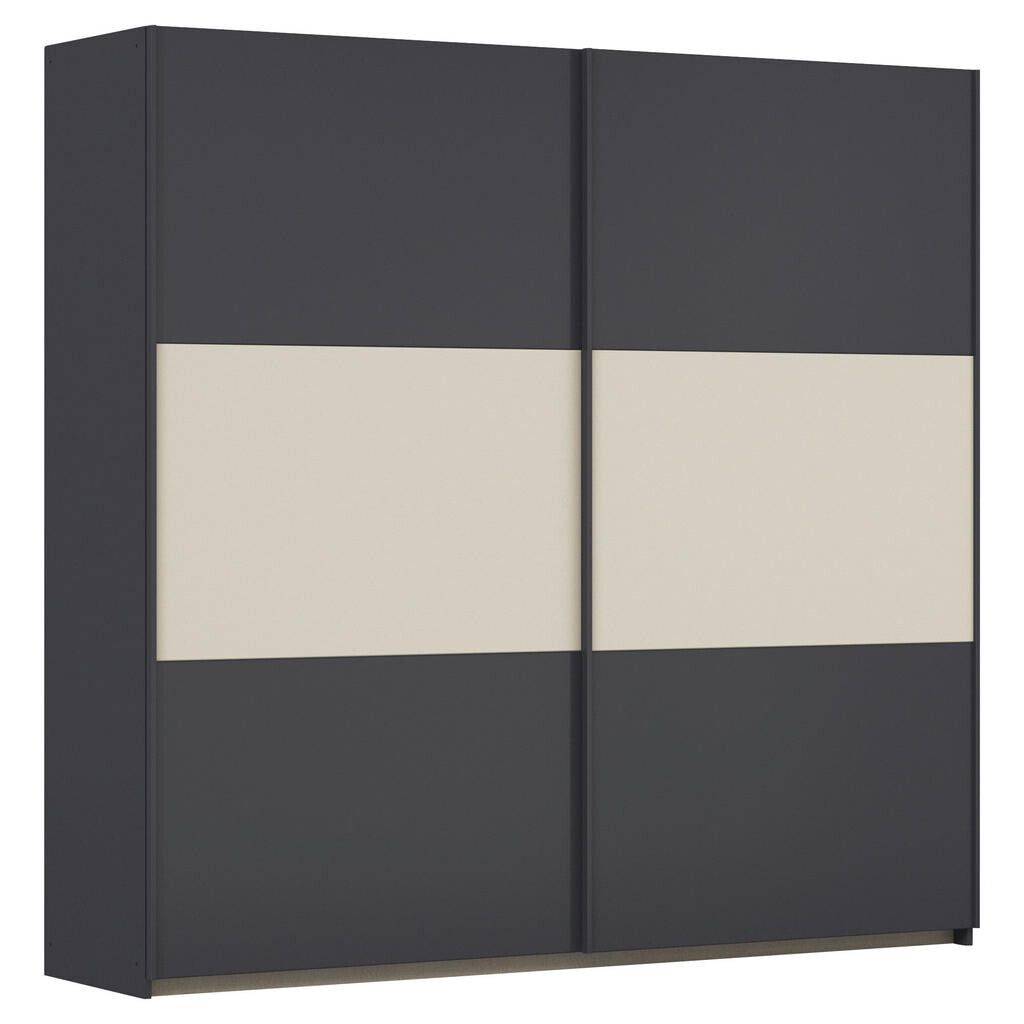 Rauch Möbel ŠAT. SKRIŇA S POSUV. DVERAMI, sivá, hliníková, šampanská, 218/210/59 cm