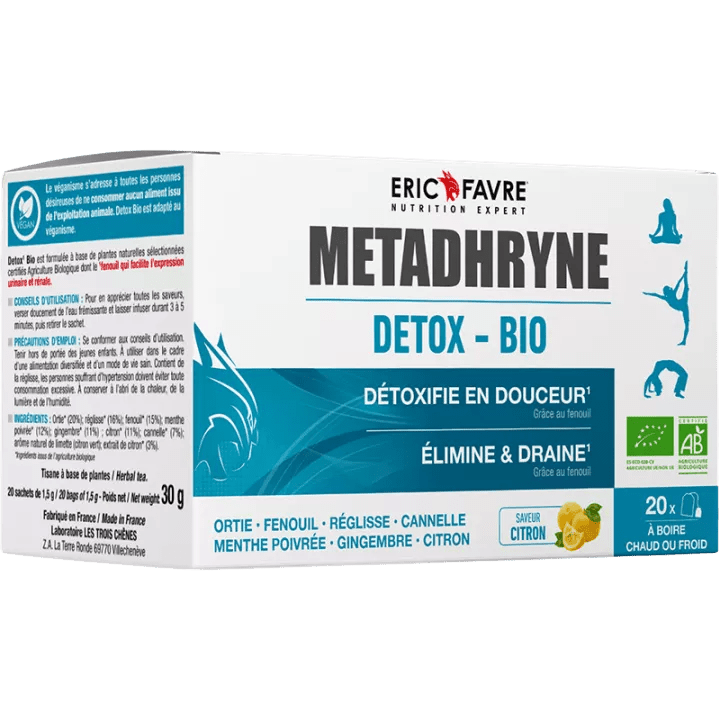 ERIC FAVRE Metadhryne Detox BIO tisane Lemon 20 ks
