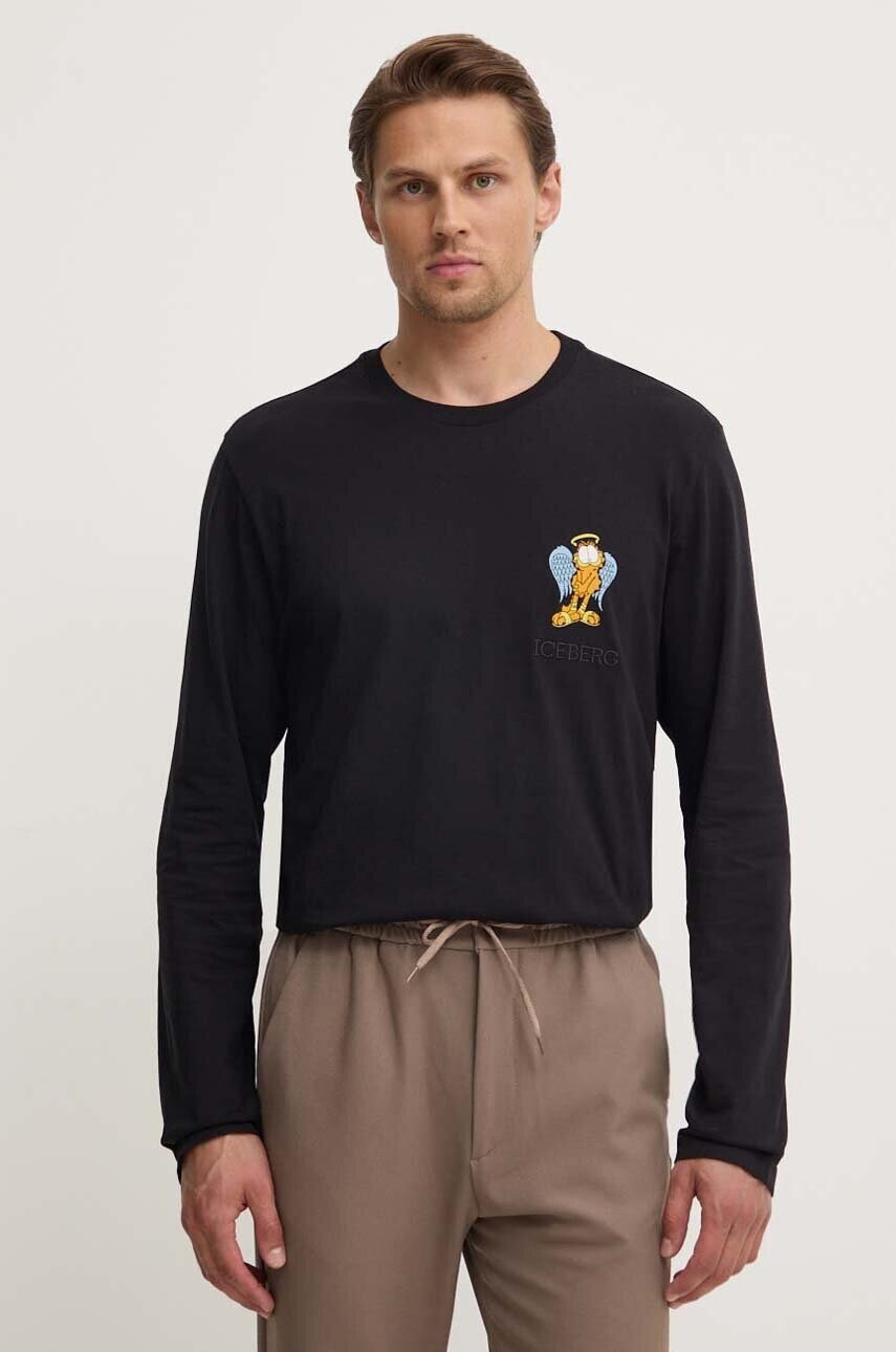 Bavlnené tričko s dlhým rukávom Iceberg x Garfield