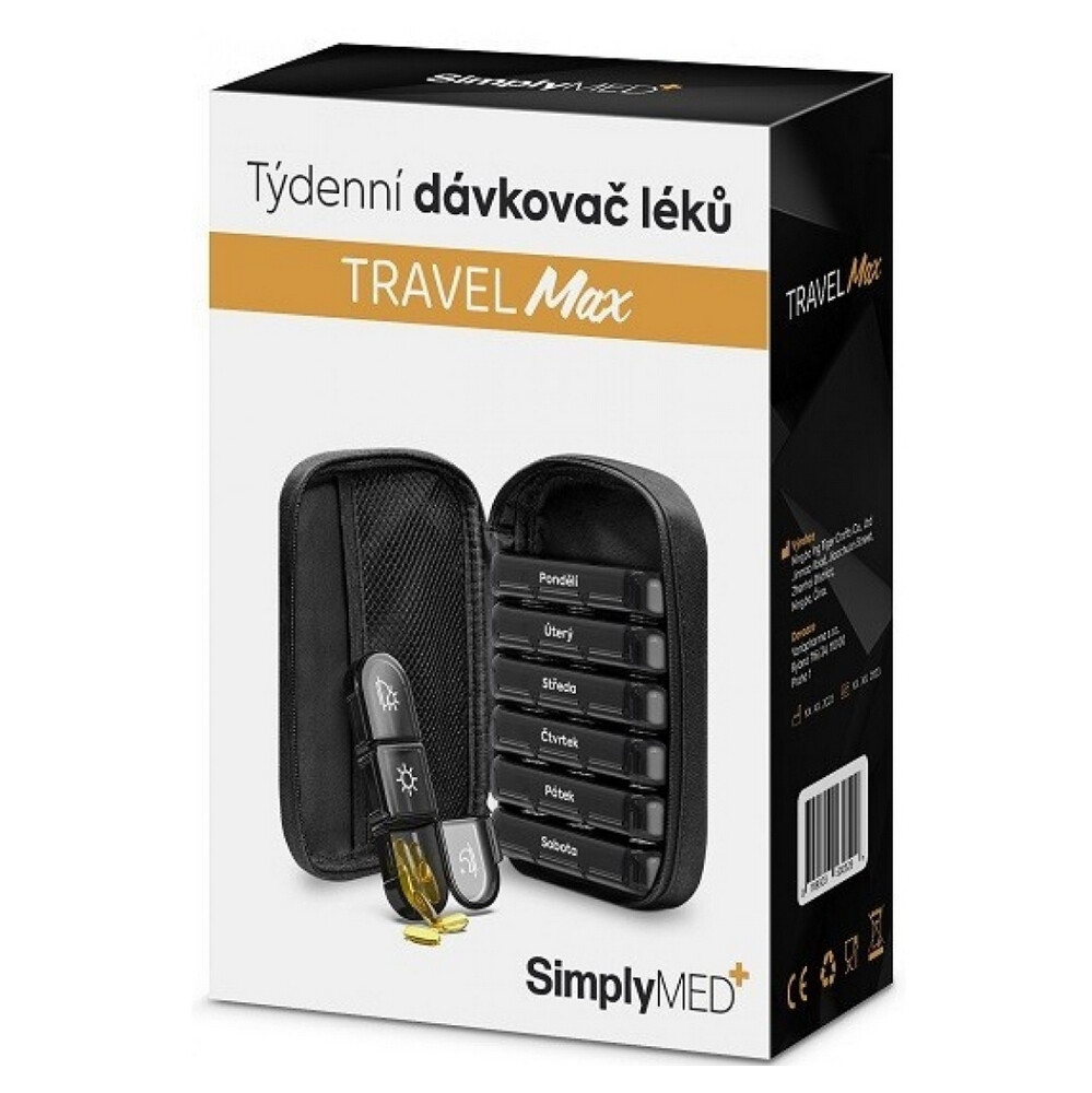 SIMPLYMED Dávkovač liekov týždenný travel max
