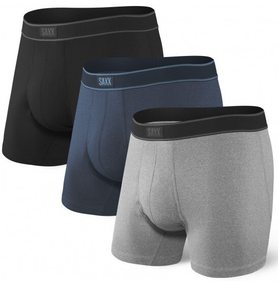 Saxx DAYTRIPPER BB FLY 3PK black/grey/navy Veľkosť: S