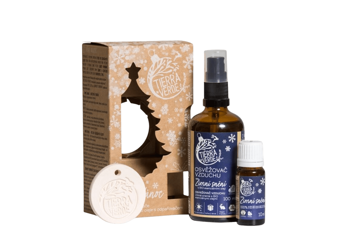 TIERRA VERDE Vôňa Vianoc – sada osviežovača a esenciálneho oleja s odparovačom
