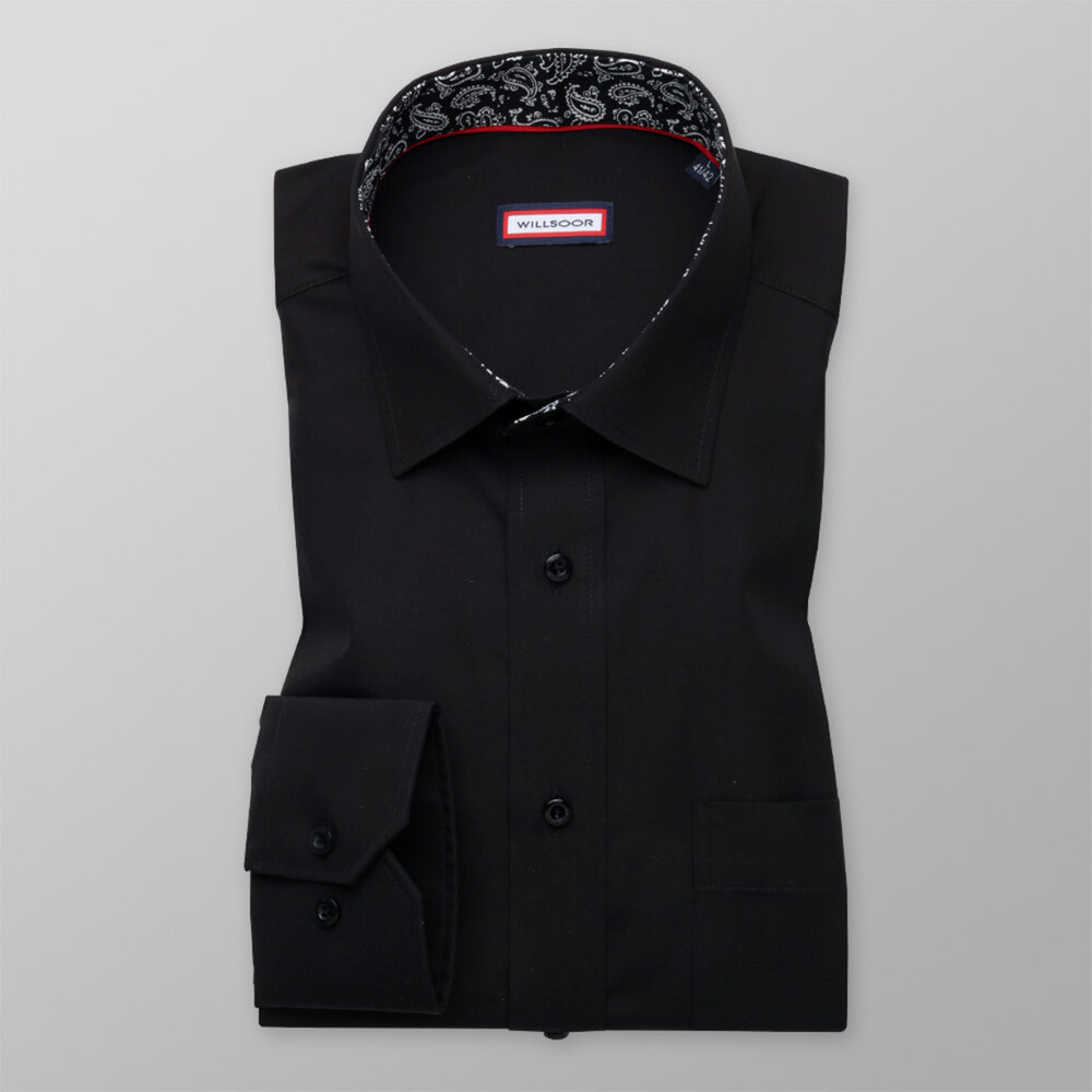 Košeľa klasická čiernej farby (výška 176 - 182 a 188 - 194) 11107