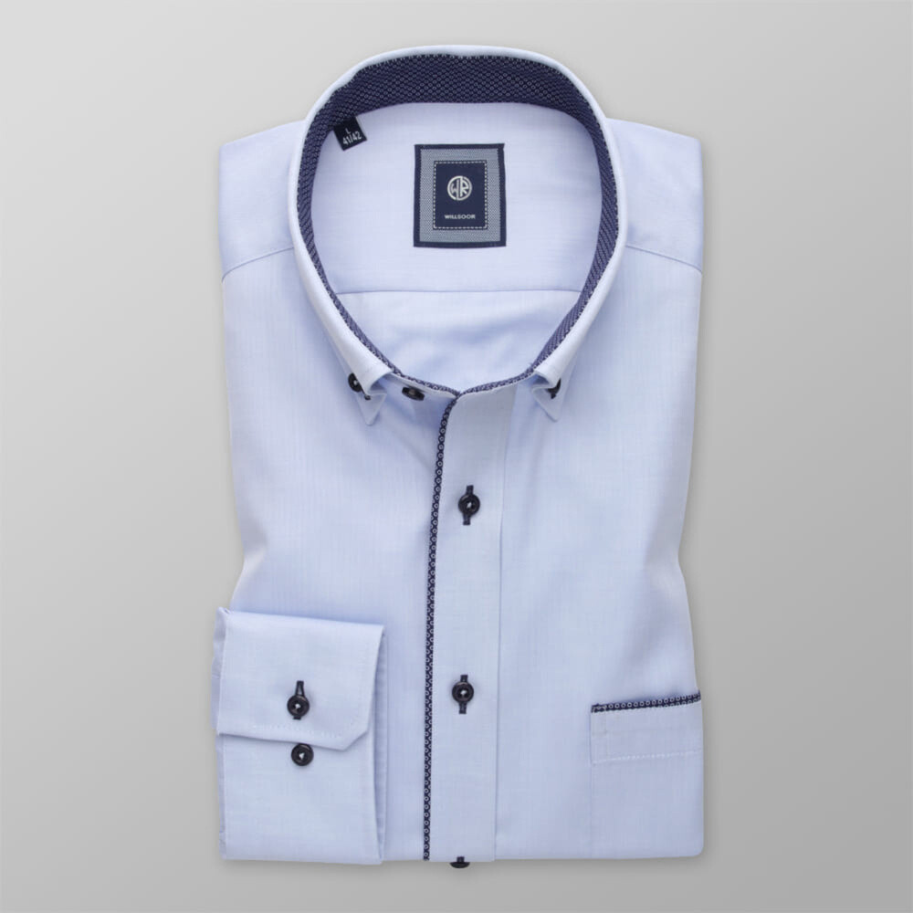 Klasická pánska košeľa svetlomodrá s mikrovzorom 13846