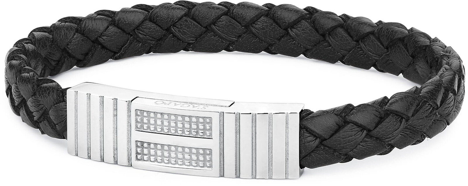 S'Agapõ Pánsky kožený náramok s kryštálmi Legacy SLC14 23 cm