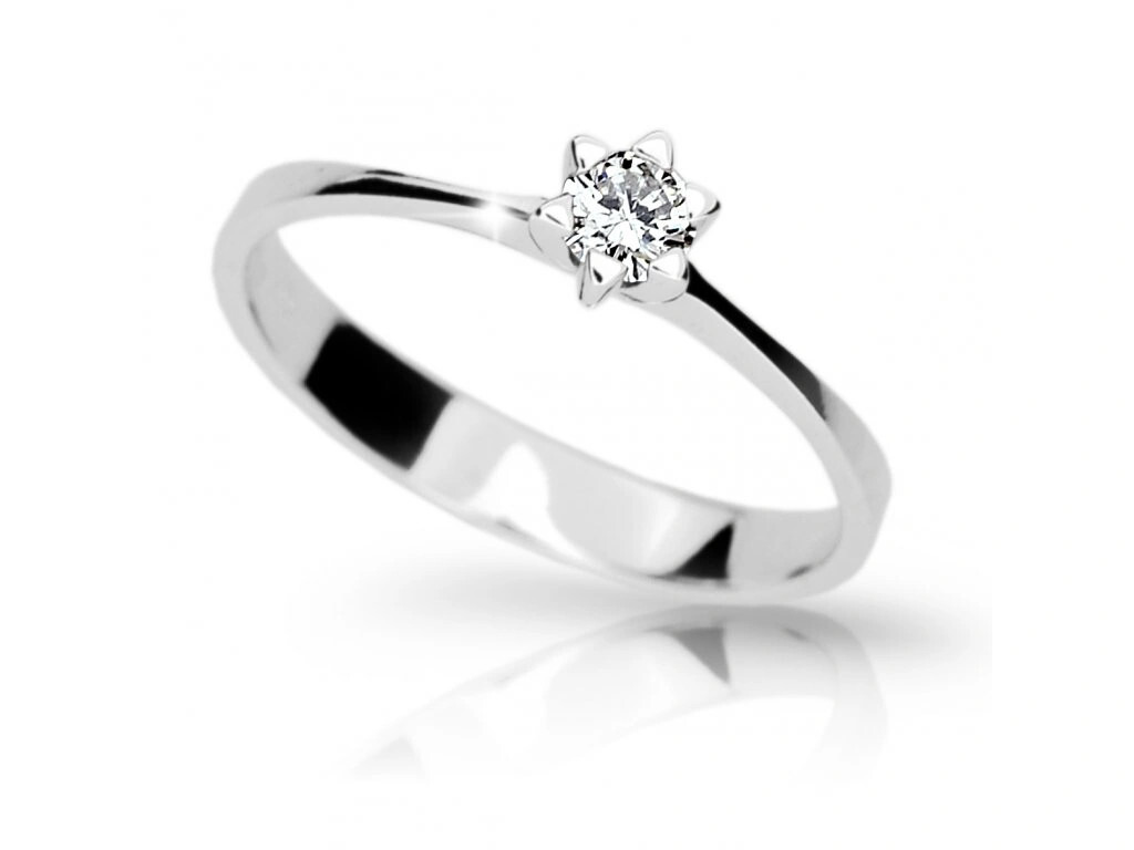 Cutie Diamonds Zásnubný prsteň z bieleho zlata s briliantom DZ6812-1953-10-X-2 57 mm