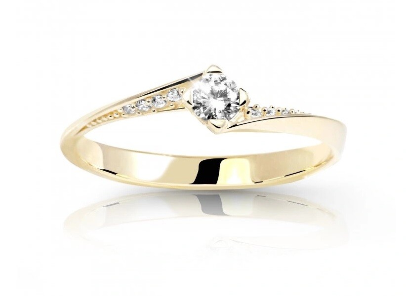 Cutie Diamonds Luxusný prsteň zo žltého zlata s diamantmi DZ6710-2101-10-X-1 55 mm
