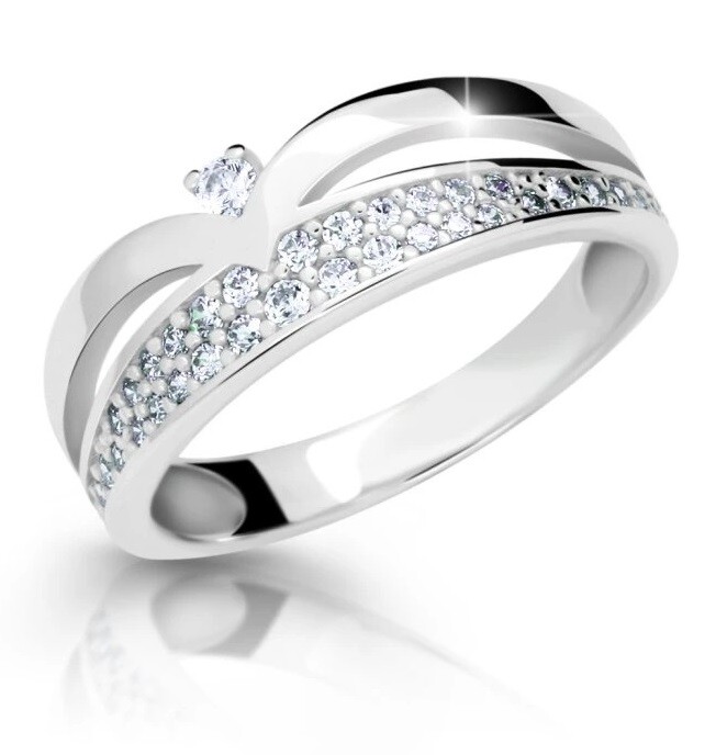 Cutie Diamonds Dokonalý prsteň z bieleho zlata s diamantmi DZ6820-2544-10-X-2 60 mm