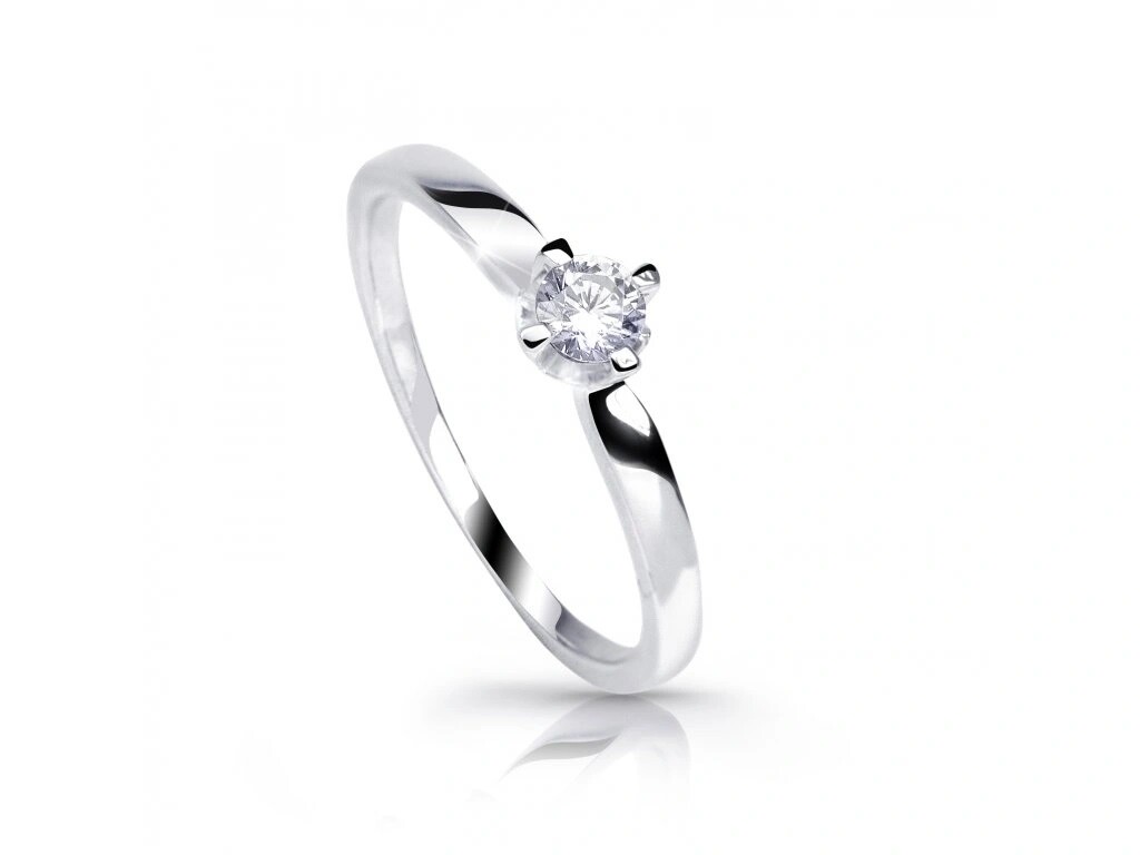 Cutie Jewellery Nádherný prsteň z bieleho zlata so zirkónom Z6898-4041-10-X-2 65 mm