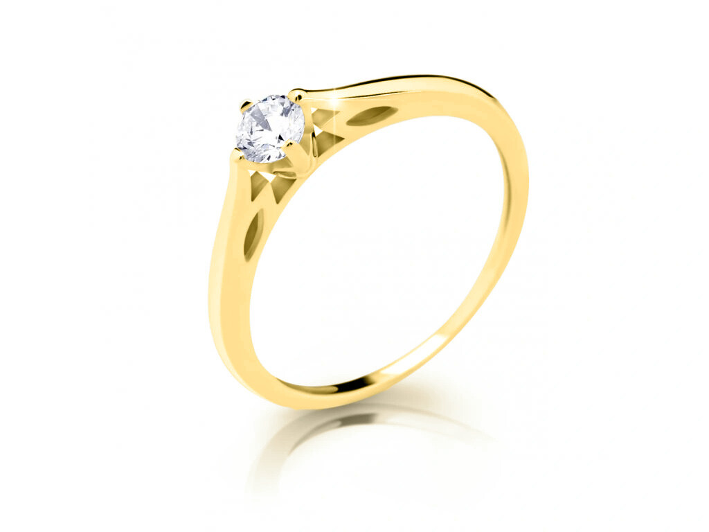 Cutie Jewellery Nežný zásnubný prsteň zo žltého zlata Z6887-2411-10-X-1 63 mm