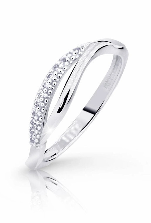 Cutie Diamonds Jemný prsteň z bieleho zlata s diamantmi DZ8054-10-X-2 63 mm