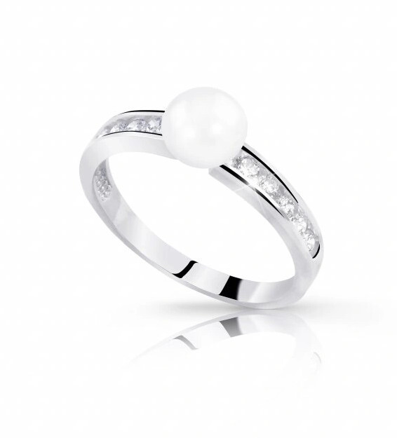 Cutie Jewellery Elegantný prsteň z bieleho zlata s perlou Z8035-10-X-2 61 mm
