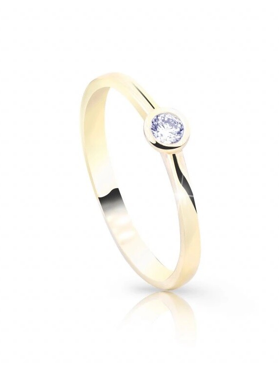 Cutie Diamonds Zásnubný prsteň zo žltého zlata s diamantom DZ8006-10-X-1 63 mm