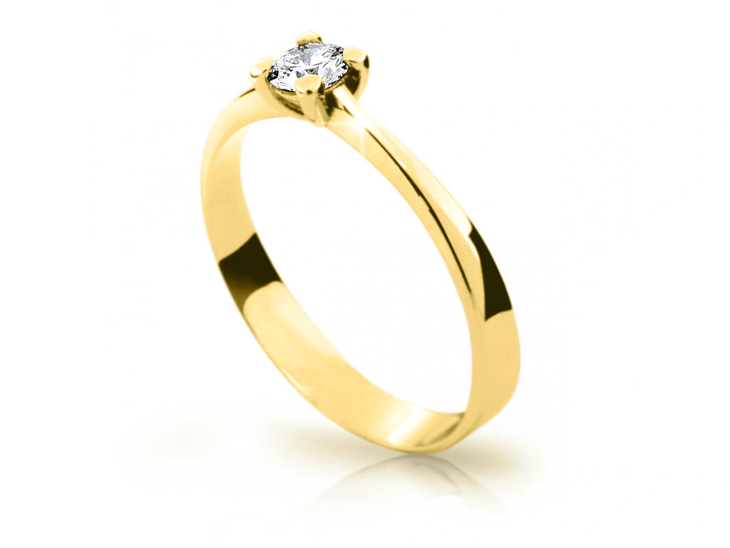 Cutie Diamonds Jemný zásnubný prsteň zo žltého zlata s diamantom DZ6899-1905-10-X-1 51 mm