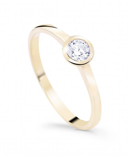 Cutie Diamonds Zásnubný prsteň zo žltého zlata s diamantom DZ8004-10-X-1 64 mm