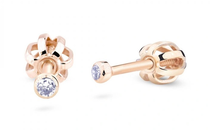 Cutie Jewellery Drobné kôstky so zirkónmi zo zlata Z3032-30-10-X-4