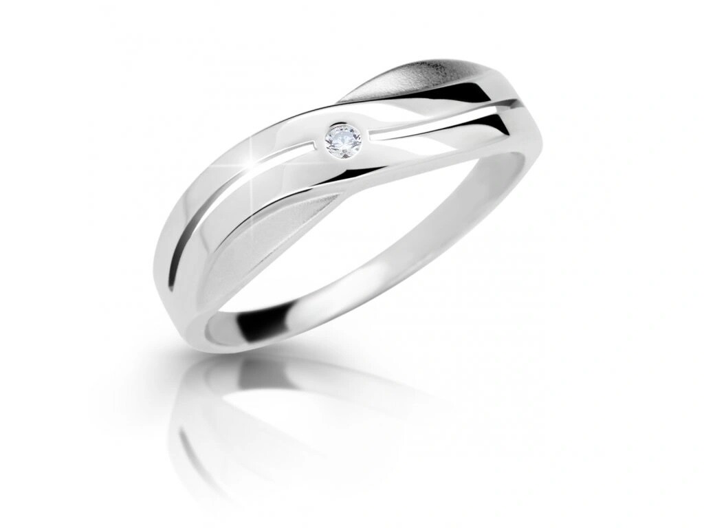 Cutie Jewellery Nežný prsteň z bieleho zlata so zirkónom Z6865-1562-10-X-2 49 mm