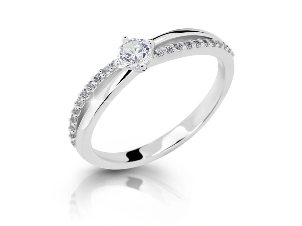 Cutie Diamonds Luxusný prsteň z bieleho zlata s diamantmi DZ6728-2837-10-X-2 50 mm