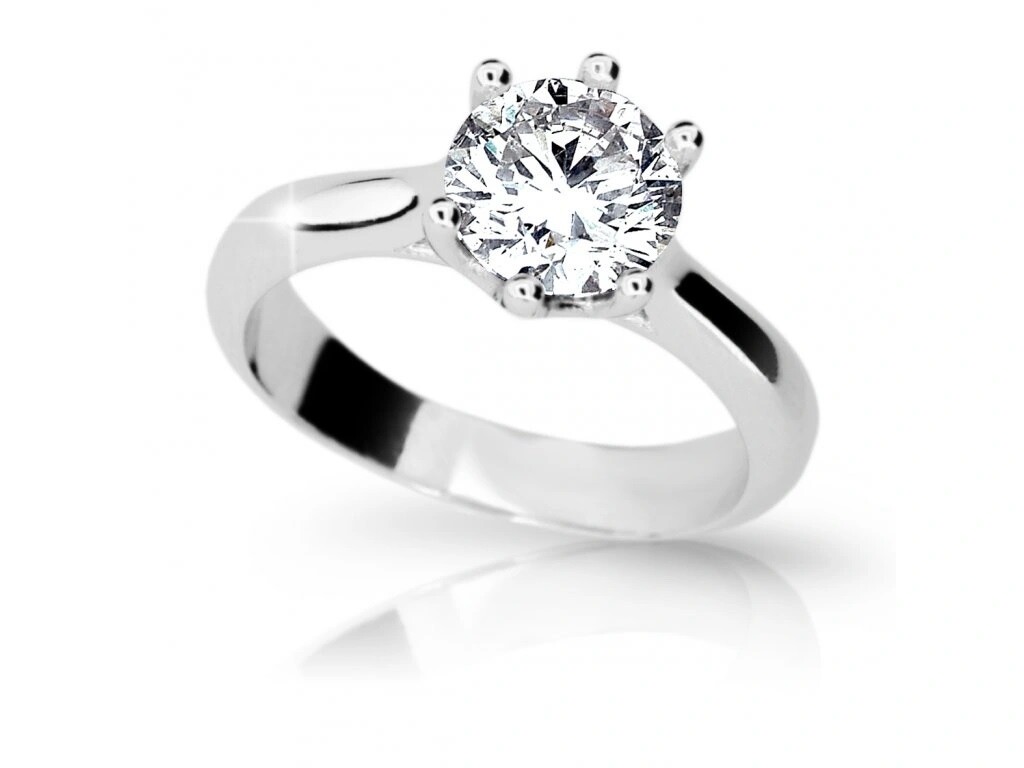 Cutie Jewellery Očarujúce zásnubný prsteň z bieleho zlata Z6876-1885-10-X-2 61 mm