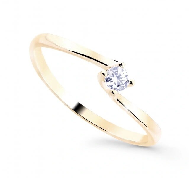 Cutie Diamonds Očarujúce zásnubný prsteň zo zlata s diamantom DZ8013-10-X-1 57 mm