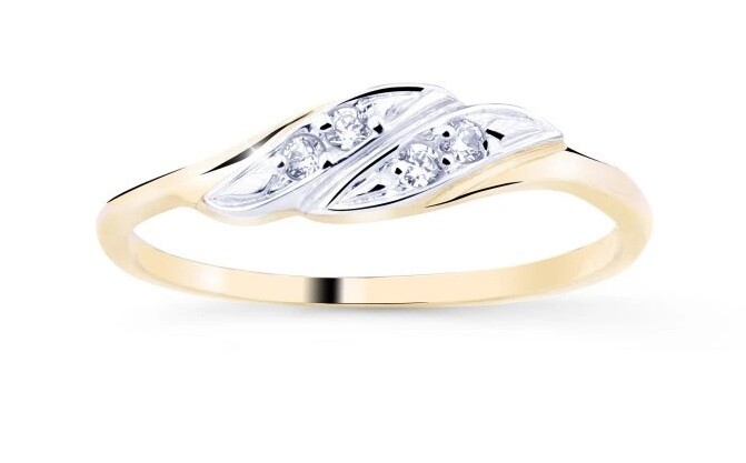 Cutie Diamonds Bicolor prsteň zo zlata s diamantmi DZ8021-10-X-1 56 mm