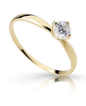 Cutie Diamonds Pôvabný prsteň zo žltého zlata s diamantom DZ6726-2365-10-X-1 53 mm
