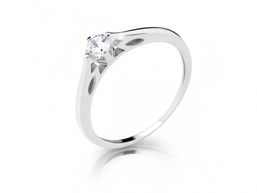 Cutie Diamonds Zásnubný prsteň z bieleho zlata s diamantom DZ6887-2411-10-X-2 49 mm