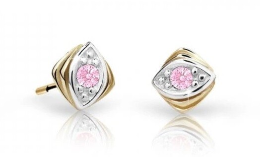 Cutie Jewellery Zlaté detské náušnice C1897-30-X-1 ružová