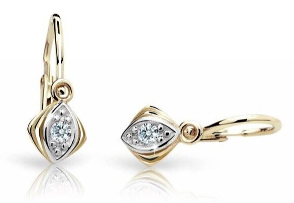 Cutie Jewellery Zlaté detské náušnice C1897-10-X-1 oranžová