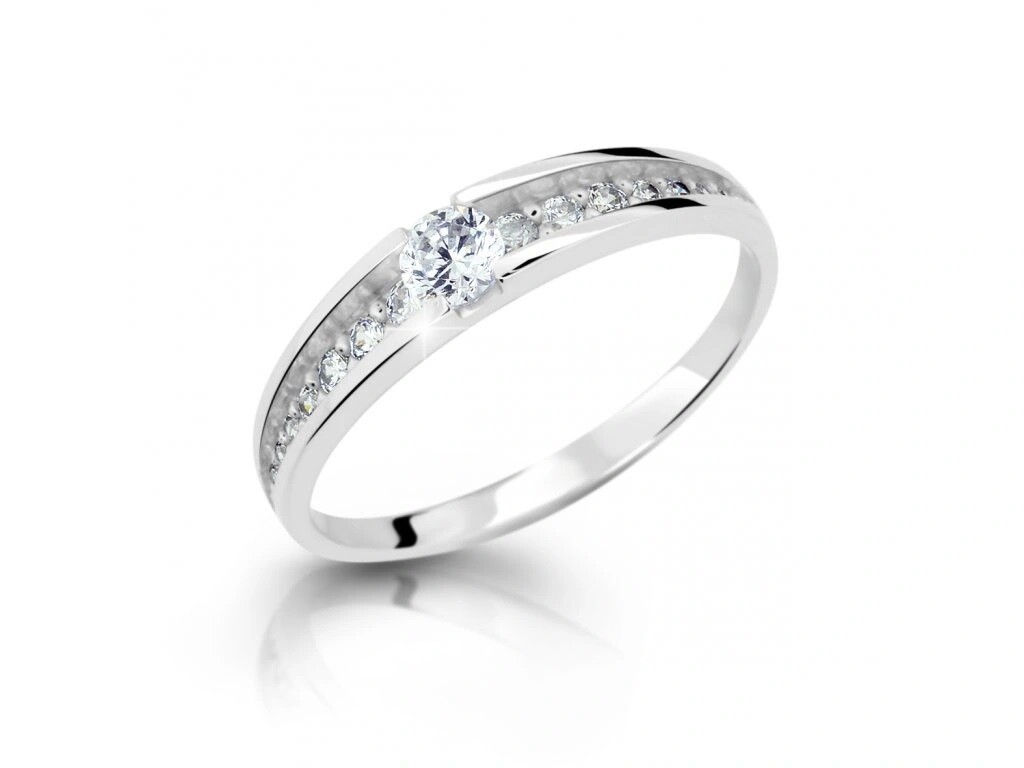 Cutie Diamonds Prsteň z bieleho zlata s diamantmi DZ6723-2804-10-X-2 60 mm