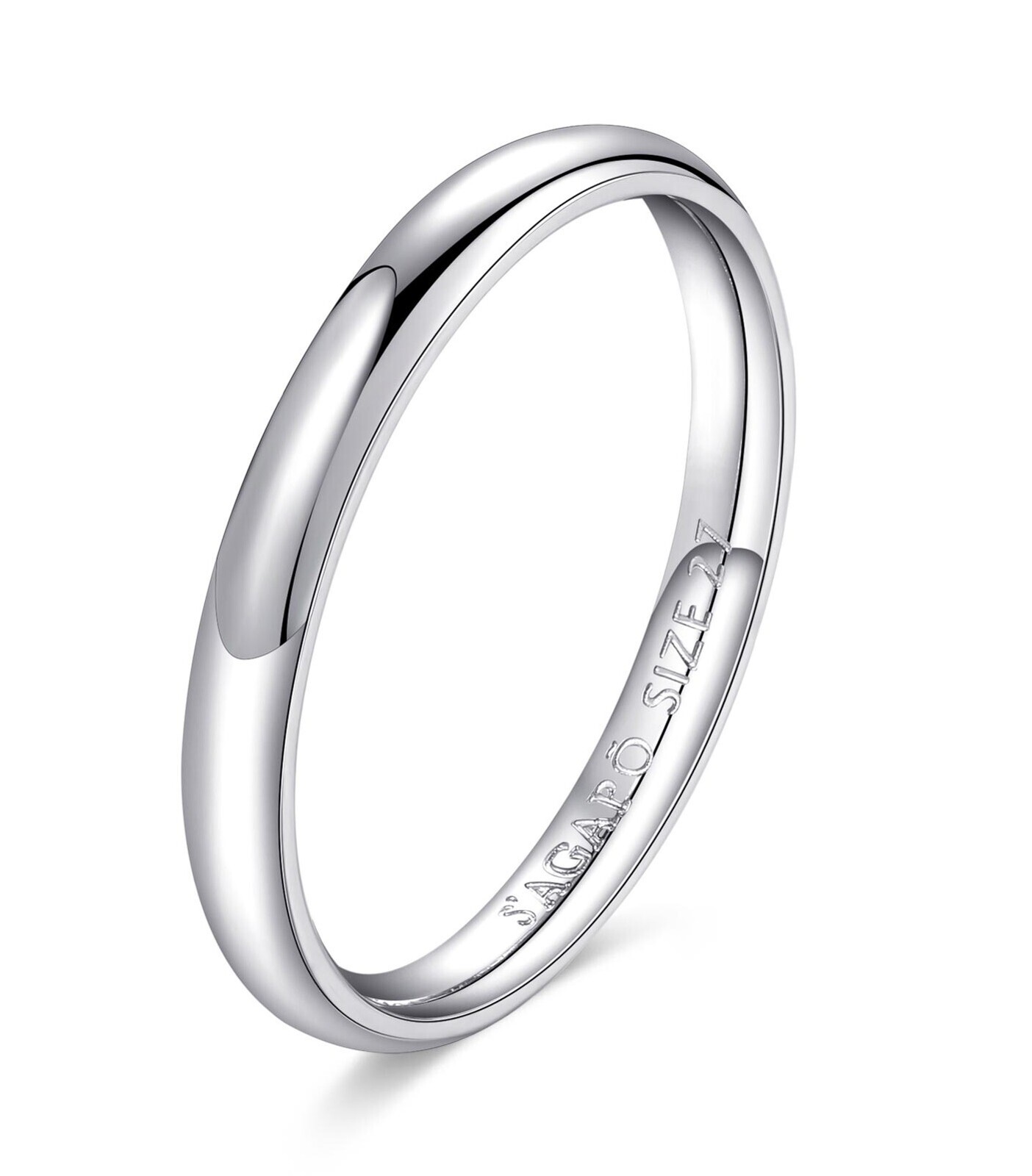 S'Agapõ Minimalistický oceľový prsteň pre ženy For Love SFV41 50 mm