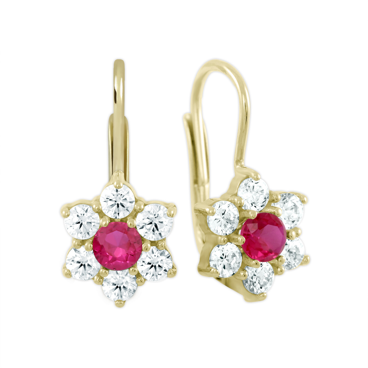 Soliter Kvetinové náušnice zo žltého zlata 239 001 00144 0000700