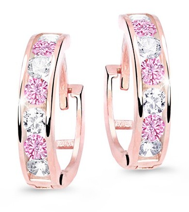 Cutie Jewellery Slušivé detské náušnice z ružového zlata C3345-80-X-4 ružová