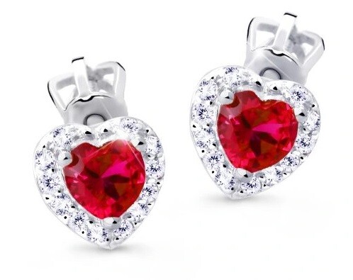 Cutie Jewellery Nežné náušnice s trblietavými zirkónmi Z8015-30-X-2 červená