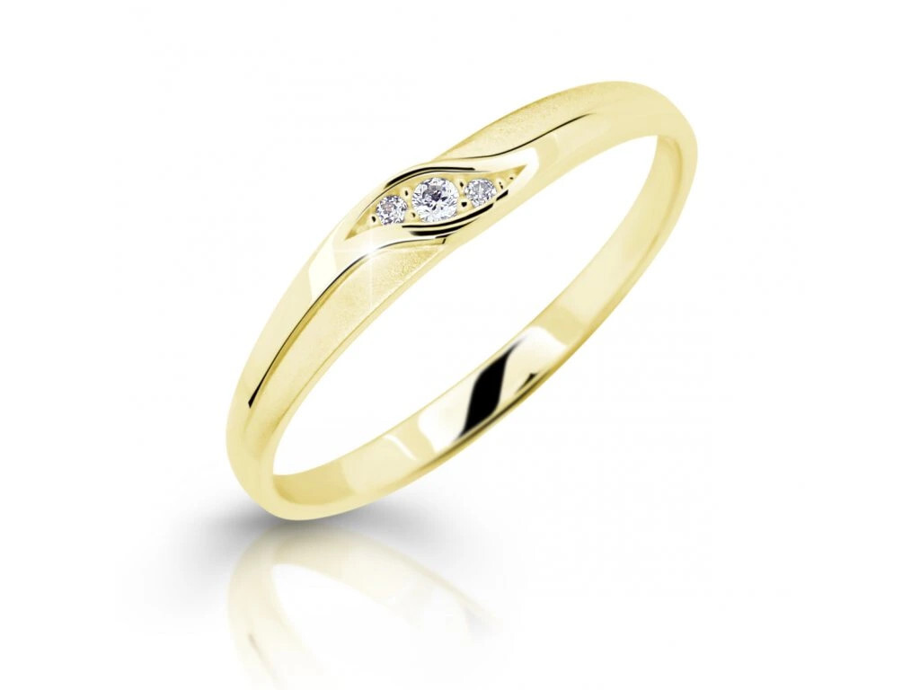 Cutie Diamonds Elegantný prsteň zo žltého zlata s briliantmi DZ6815-2844-10-X-1 63 mm