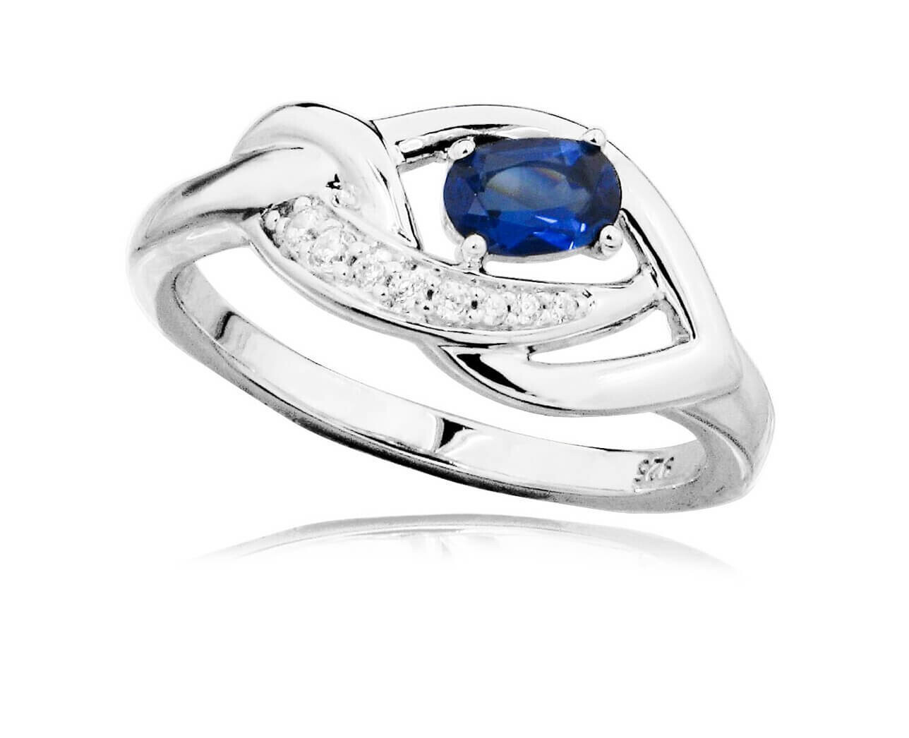 MOISS Luxusný strieborný prsteň s tanzanit a zirkónmi RG0000 55 mm