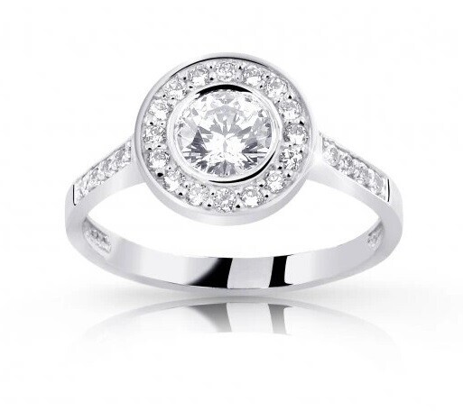 Cutie Jewellery Dokonalý prsteň z bieleho zlata so zirkónmi Z8032-10-X-2 56 mm