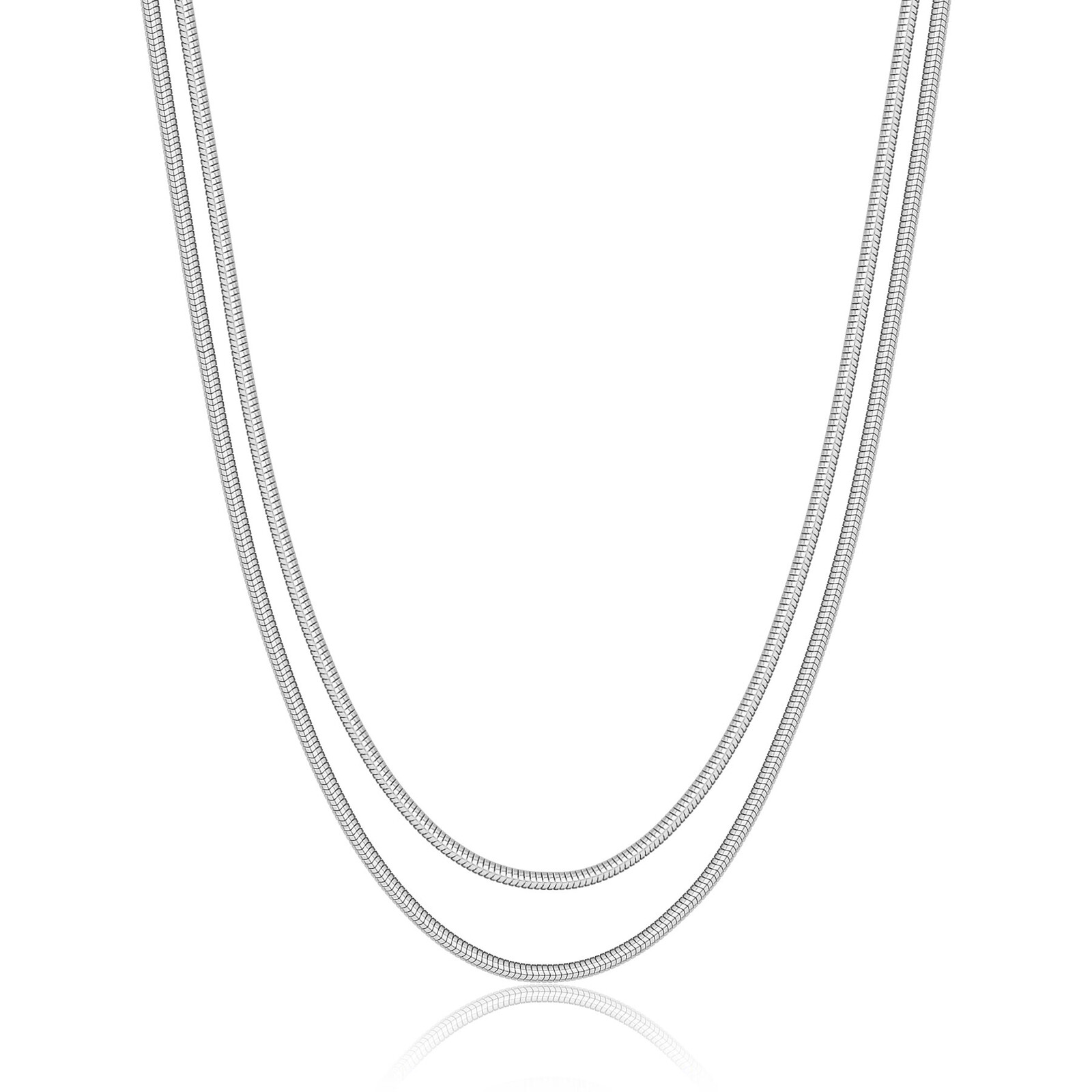 S'Agapõ Dvojitý luxusný náhrdelník z ocele Hádok Chunky SHK110