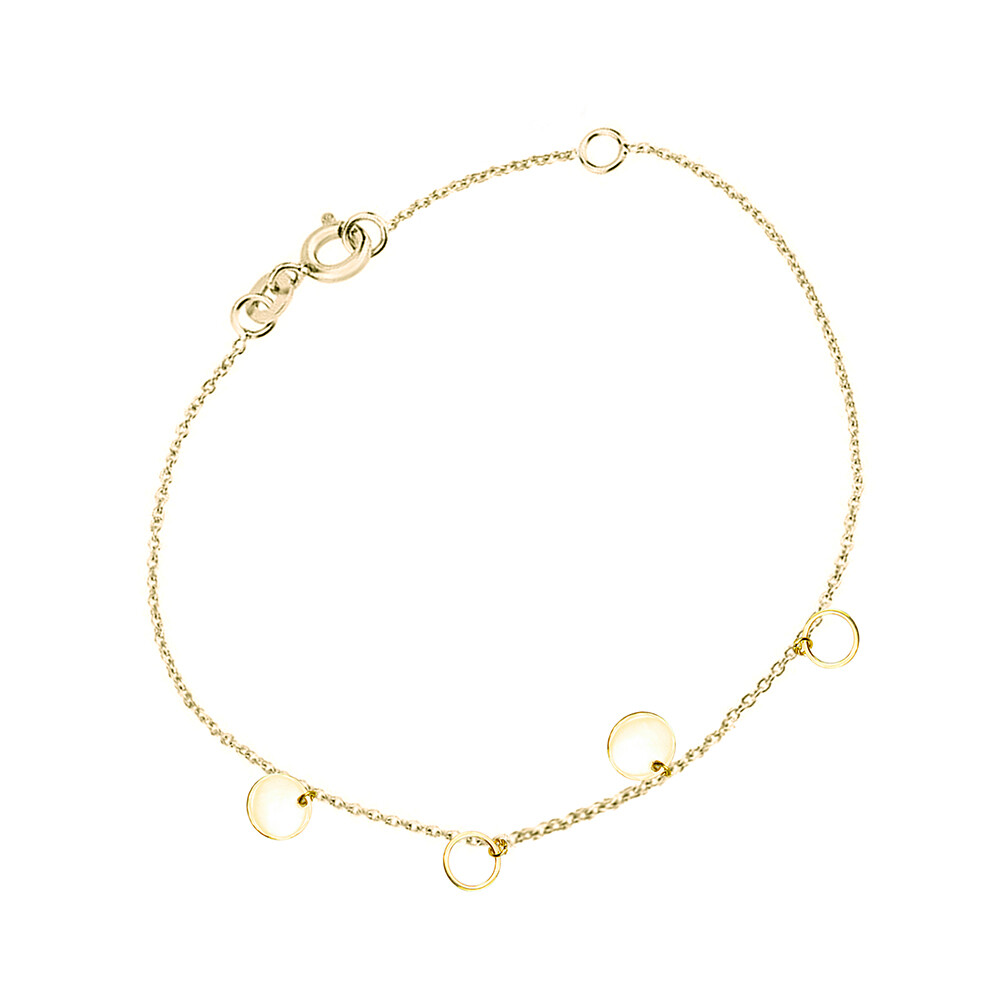 Cutie Jewellery Jemný zlatý náramok na nohu Z0102-70-X-1