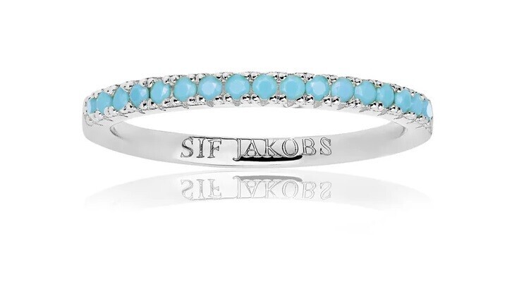 Sif Jakobs Strieborný prsteň s kamienkami tyrkysu Ellera SJ-R2869-TQ 58 mm