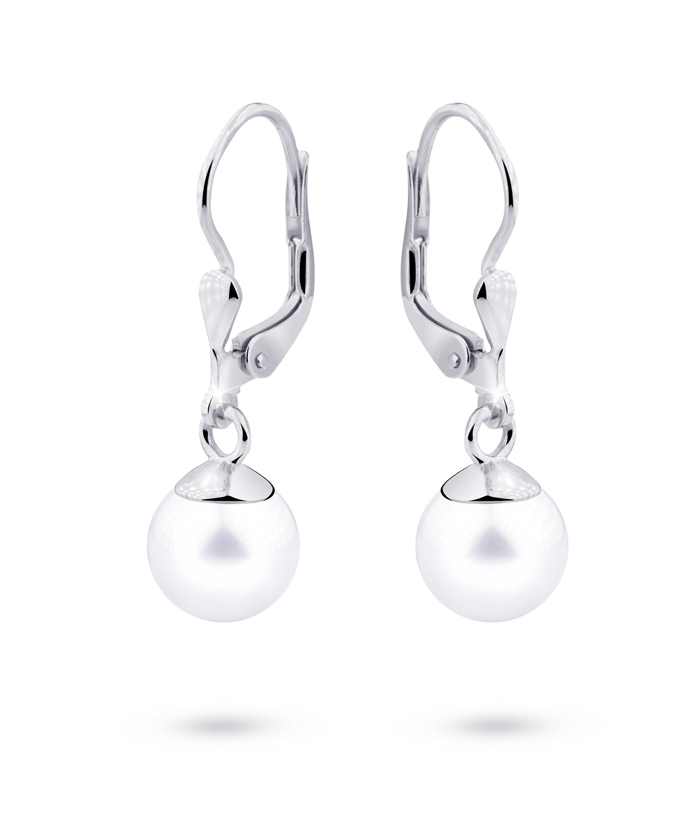 Cutie Jewellery Luxusné náušnice z bieleho zlata s pravými perlami Z3015-55-C4-X-2 0,9 cm